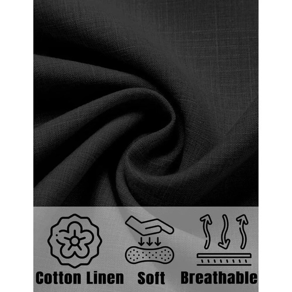 ❤️Men's  Black Shirts Short Sleeve Casual Shirts for Men Beach Summer Shirt - Picture 5 of 6